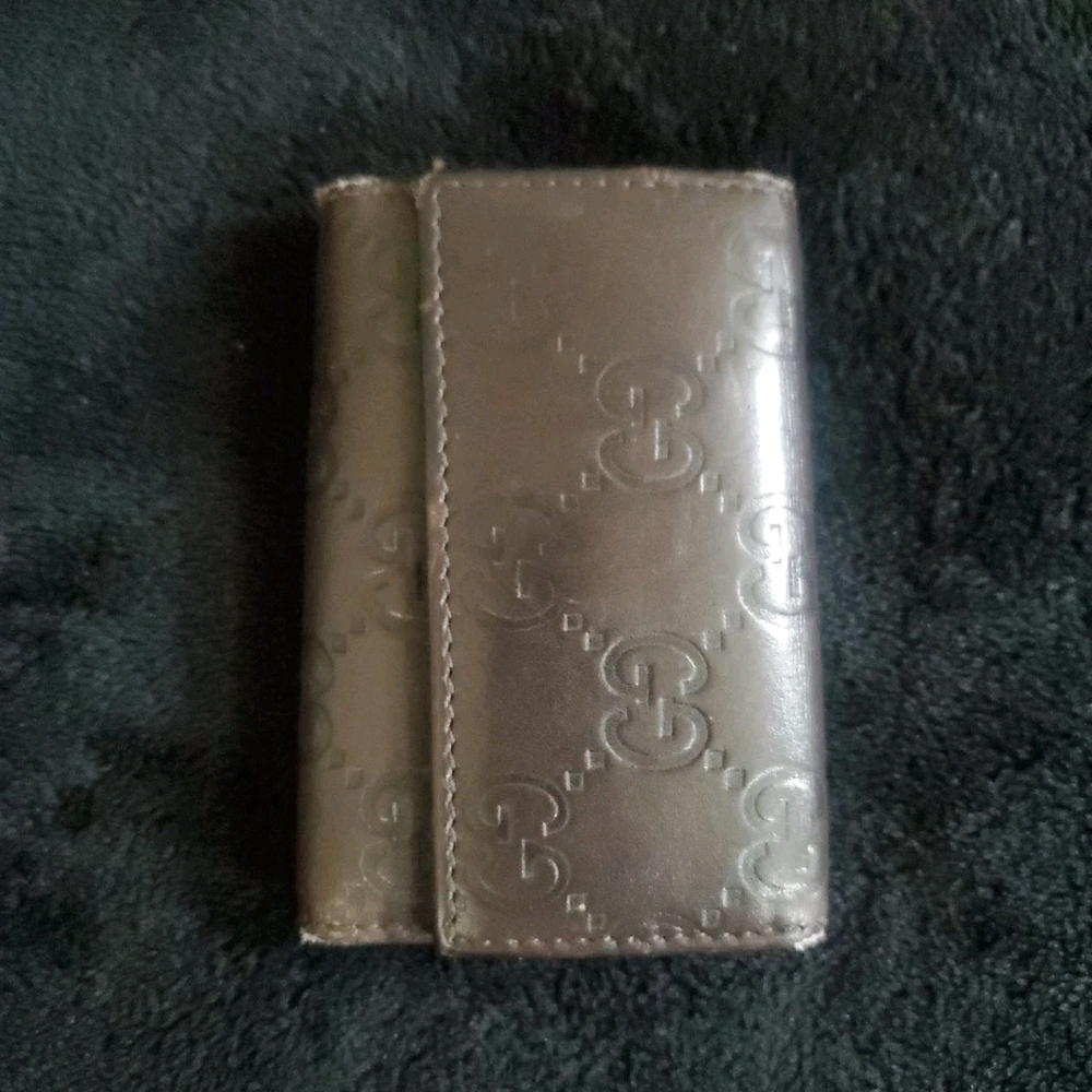 Gucci Key holder Guccissima Brown Gold Woman unisex Authentic Preloved